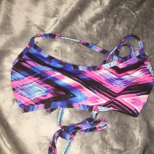 Electric print jolyn bikini top